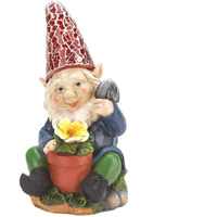 GARDENING GNOME SOLAR STATUE