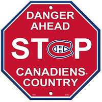 Montreal Canadiens Sign 12x12 Plastic Stop Style CO