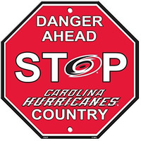 Carolina Hurricanes Sign 12x12 Plastic Stop Style CO