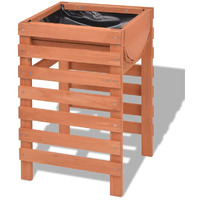 vidaXL Planter 14.9"x14.1"x23.6" Wood