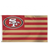 San Francisco 49ers Flag 3x5 Deluxe Americana Design