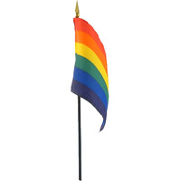Gaysentials Rainbow Stick Flag 4 inches by 6 inches(D0102H5G0WV.)