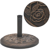 vidaXL Parasol Base Resin Round Bronze 19.8 lbs