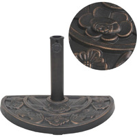 vidaXL Parasol Base Resin Half Round Bronze 19.8 lbs