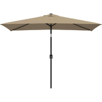 vidaXL Outdoor Parasol with Metal Pole 118"x78.7" Taupe