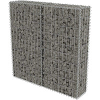 vidaXL Gabion Wall with Covers Galvanized Steel 39.4"x7.87"x39.4"