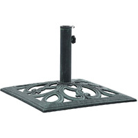 vidaXL Umbrella Base Green 26.5 lbs 19.3" Cast Iron