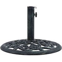 vidaXL Umbrella Base Green 19.8 lbs 15.7" Cast Iron