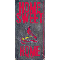 Saint (St.) Louis Cardinals Sign Wood 6x12 Home Sweet Home Design