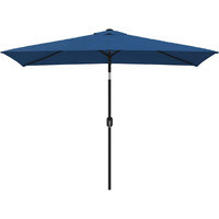 vidaXL Outdoor Parasol with Metal Pole 118"x78.7" Azure