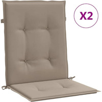 vidaXL Garden Chair Cushions 2 pcs Taupe 39.4"x19.7"x1.2"