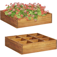 vidaXL Herb Garden Raised Bed Solid Wood Acacia 23.6"x23.6"x5.9"