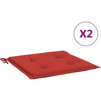 vidaXL Garden Chair Cushions 2 pcs Red 19.7"x19.7"x1.2"