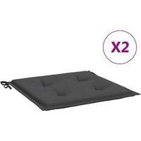 vidaXL Garden Chair Cushions 2 pcs Anthracite 19.7"x19.7"x1.2"