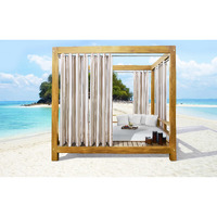 Seascapes Stripe Grommet Panel Pair each 50 x 84 in Linen