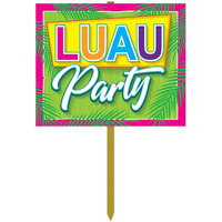 Luau Party Yard Signs - Festive, Durable, Vibrant, Easy Setup (Pack of 6)