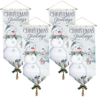 Christmas Greetings Banner (Set of 4)
