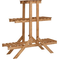 vidaXL Plant Stand 32.7"x9.8"x32.7" Firwood