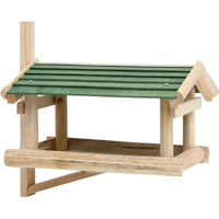 vidaXL Bird Feeder Solid Wood 13.8"x11.6"x8.3"