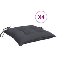 vidaXL Chair Cushions 4 pcs Anthracite 15.7"x15.7"x2.8" Fabric