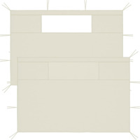 vidaXL Gazebo Sidewalls with Windows 2 pcs Cream