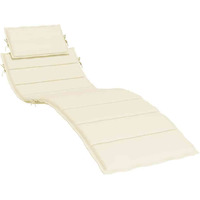 vidaXL Sun Lounger Cushion Cream 73.2"x22.8"x1.2"