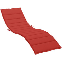 vidaXL Sun Lounger Cushion Red 78.7"x27.6"x1.2" Fabric