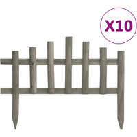 vidaXL Lawn Edgings 10 pcs Firwood 14.4'