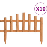 vidaXL Lawn Edgings 10 pcs Firwood 14.4'