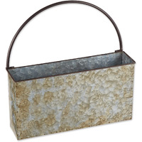 RECTANGLE GALVANIZED WALL PLANTER