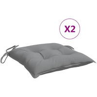 vidaXL Chair Cushions 2 pcs Gray 19.7"x19.7"x2.8" Fabric