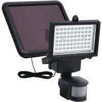 vidaXL Garden Solar Powered LED Spotlight with Sensor Black