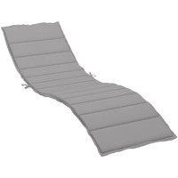 vidaXL Sun Lounger Cushion Gray 78.7"x27.6"x1.2" Fabric