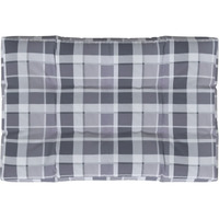vidaXL Pallet Sofa Cushion Gray Check Pattern 47.2"x31.5"x3.9"
