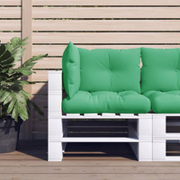 vidaXL Pallet Sofa Cushions 3 pcs Green Fabric