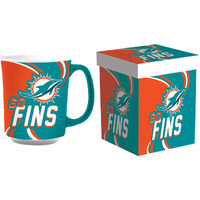 Miami Dolphins Coffee Mug 14oz Ceramic with Matching Box
