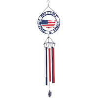 WEATHERVANE WIND CHIME - PATRIOTIC WELCOME FRIENDS & FAMILY