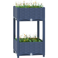 vidaXL Raised Bed 15.7"x15.7"x28" Polypropylene