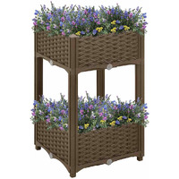 vidaXL Raised Bed 15.7"x15.7"x28" Polypropylene