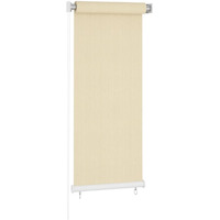 vidaXL Outdoor Roller Blind Cream 23.6"x55.1" HDPE