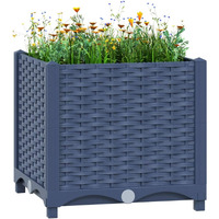 vidaXL Raised Bed 15.7"x15.7"x15" Polypropylene