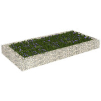 vidaXL Gabion Raised Bed Galvanized Steel 78.7"x39.4"x7.9"