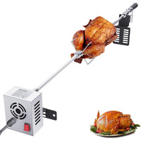 VEVOR Universal Grill Rotisserie Kit for Grills, Electric BBQ Grill with 110V 9W Motor, Stainless Steel Automatic Grilling Kit, Heavy Duty 32"/39" Hexagon Spit Rod, 26 lbs Capacity Grill Attachment