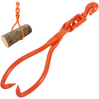 VEVOR Log Skidding Tongs, 18 inch 2 Claw Log Lifting Tongs, Heavy Duty Rotating Steel Lumber Skidding Tongs, 772 lbs/350 kg Loading Capacity, Log Lifting, Handling, Dragging & Carrying Tool