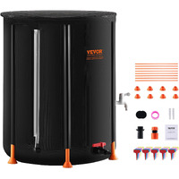 VEVOR Collapsible Rain Barrel 66 Gal Rain Catcher with Spigots and Overflow Kit