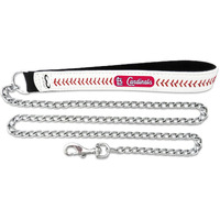 St. Louis Cardinals Pet Leash Leather Chain Baseball Size Large CO