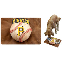 Pittsburgh Pirates Pet Bowl Mat Classic Baseball Size Large CO
