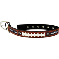 Baltimore Ravens Pet Collar Classic Football Leather Size Toy CO
