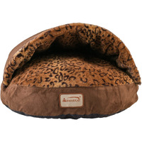 Armarkat Cat Bed Model C31HKF/BW, Mocha and Leopard