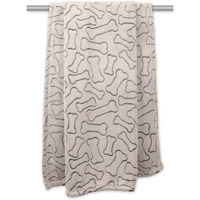 DII Taupe Embossed Bone Print Pet Blanket